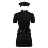 Bodycon Mini Dress Police Officer Cosplay Women Costume / Halloween Costume With Hat And Cuffs - EVE's SECRETS