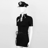Bodycon Mini Dress Police Officer Cosplay Women Costume / Halloween Costume With Hat And Cuffs - EVE's SECRETS