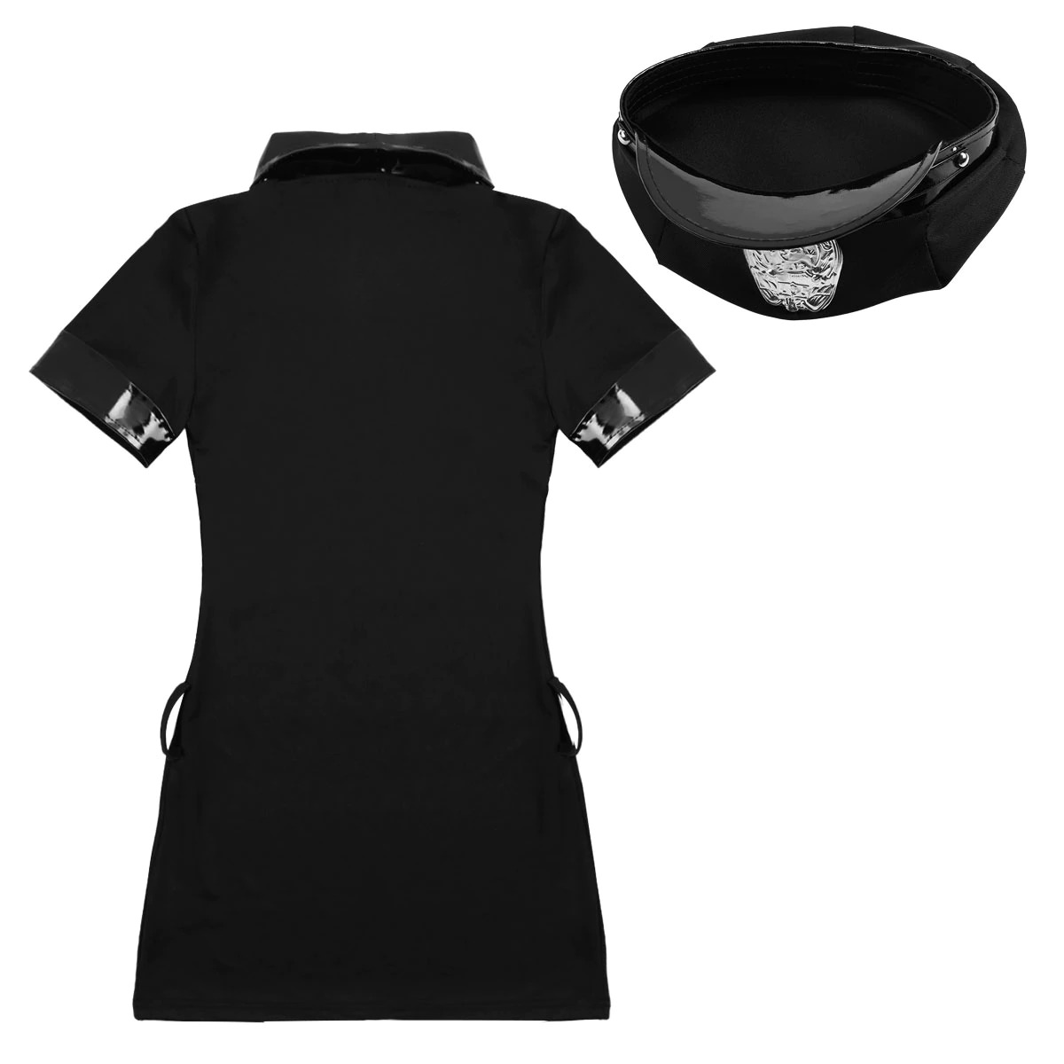 Bodycon Mini Dress Police Officer Cosplay Women Costume / Halloween Costume With Hat And Cuffs - EVE's SECRETS