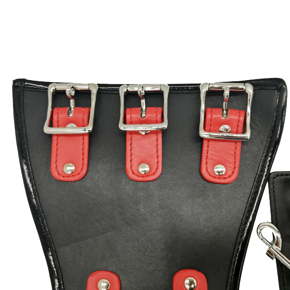 Bondage Corset with Handcuffs / BDSM PU Leather Restraints for Erotic Games - EVE's SECRETS