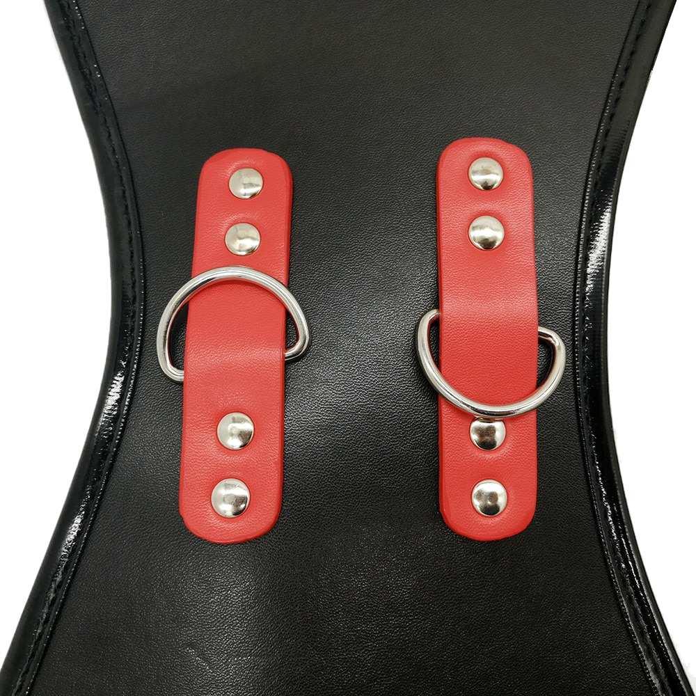 Bondage Corset with Handcuffs / BDSM PU Leather Restraints for Erotic Games - EVE's SECRETS