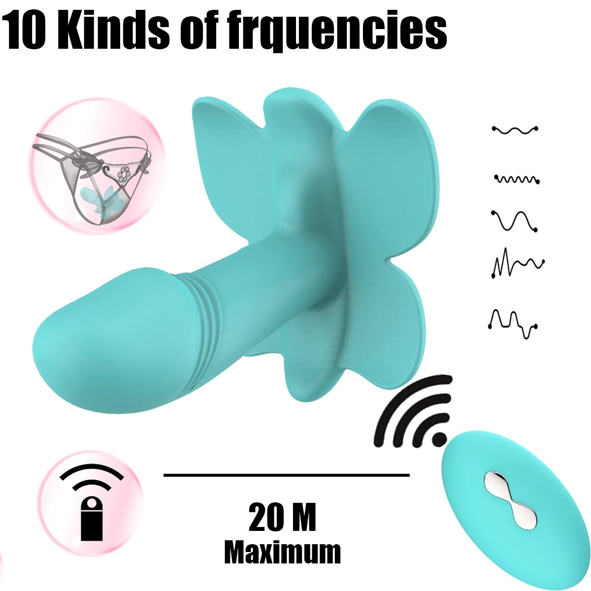 Butterfly Dildo Vibrator for Women / Female Sexy Toy With Wireless Remote Control - EVE's SECRETS