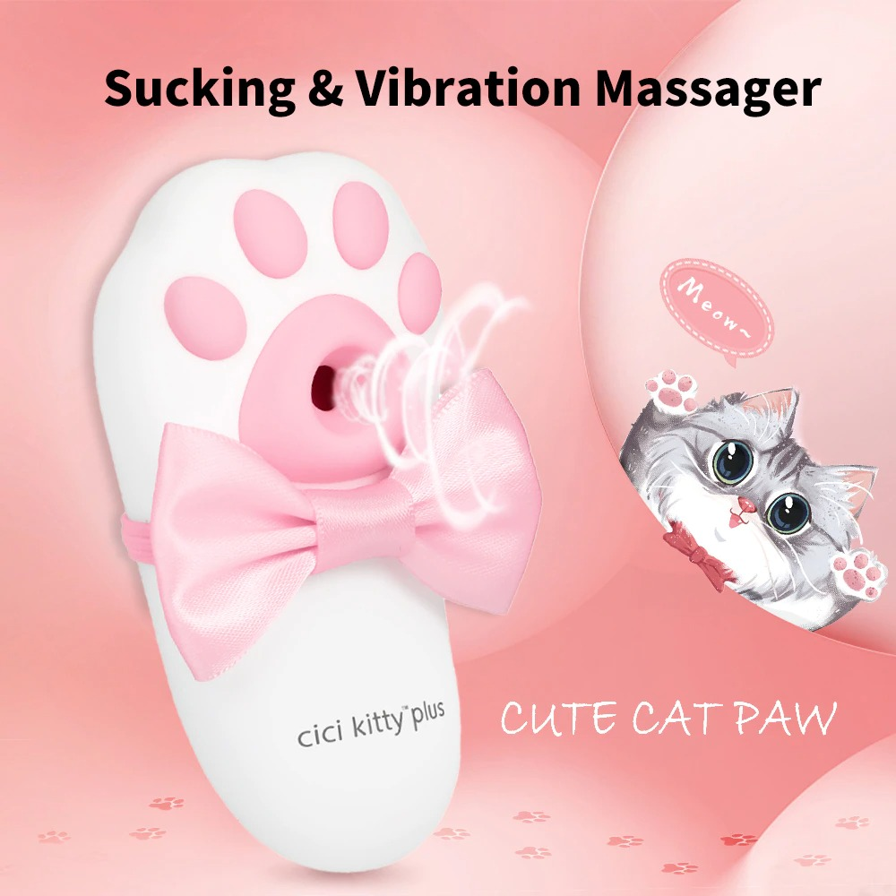 Cat Paw Suction Vibrator / Nipples and Clitoral Stimulator in Original Design - EVE's SECRETS