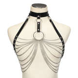 Chain bra top body harness / Chest chain belt / Witch Gothic jewelry accessories - EVE's SECRETS