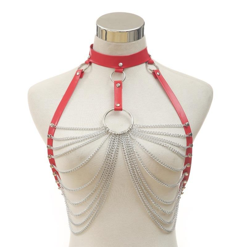 Chain bra top body harness / Chest chain belt / Witch Gothic jewelry accessories - EVE's SECRETS