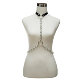 Chain Jewelry Body Harness / Faux Leather Choker Harness for Women / Sexy Fashion Accessories