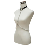Chain Jewelry Body Harness / Faux Leather Choker Harness for Women / Sexy Fashion Accessories - EVE's SECRETS