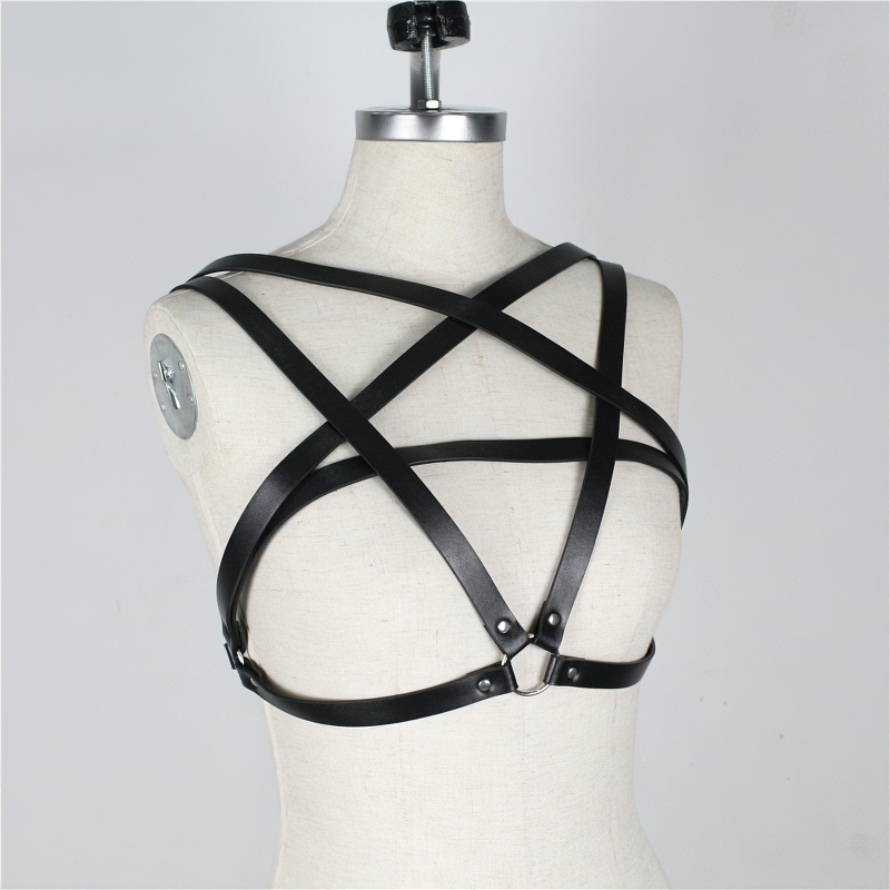 Chest Body Bondage Harness / Black Slim Suspenders Straps / Women Intimate Accessory - EVE's SECRETS
