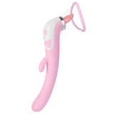 Clitoral Licking Warm Stimulator / Nipples Sucker / Heating Dildo Vibrator for Women