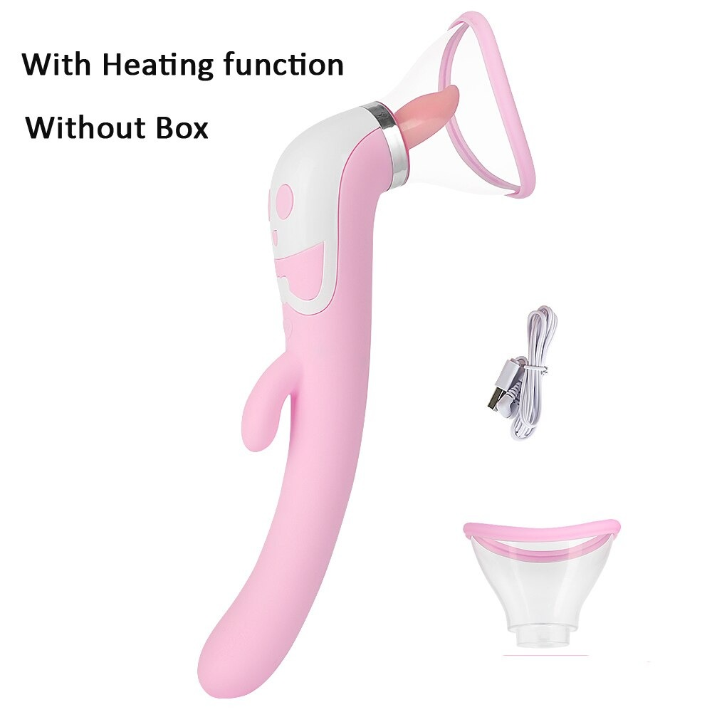 Clitoral Licking Warm Stimulator / Nipples Sucker / Heating Dildo Vibrator for Women - EVE's SECRETS