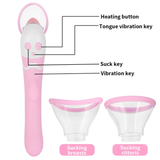 Clitoral Licking Warm Stimulator / Nipples Sucker / Heating Dildo Vibrator for Women - EVE's SECRETS