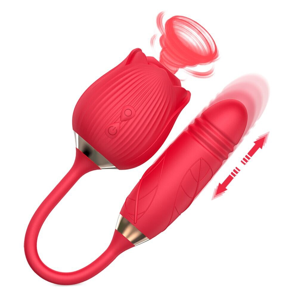Clitoral Stimulation Vibrator in Form Rose / 10-Speed Shape Suction Vibrators / Women's Sex Toys - EVE's SECRETS