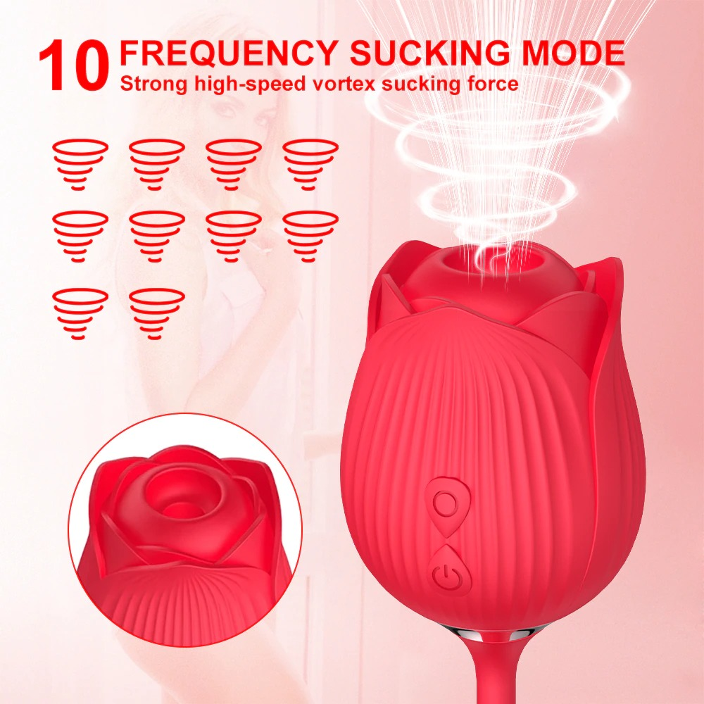 Clitoral Stimulation Vibrator in Form Rose / 10-Speed Shape Suction Vibrators / Women's Sex Toys - EVE's SECRETS