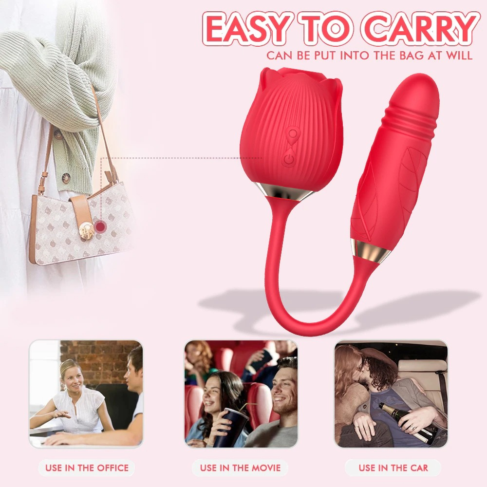 Clitoral Stimulation Vibrator in Form Rose / 10-Speed Shape Suction Vibrators / Women's Sex Toys - EVE's SECRETS