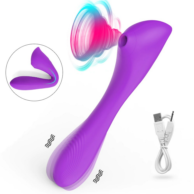 Clitoral Suction and G-Spot Flexible Vibrator / Women's Sex Toys - EVE's SECRETS