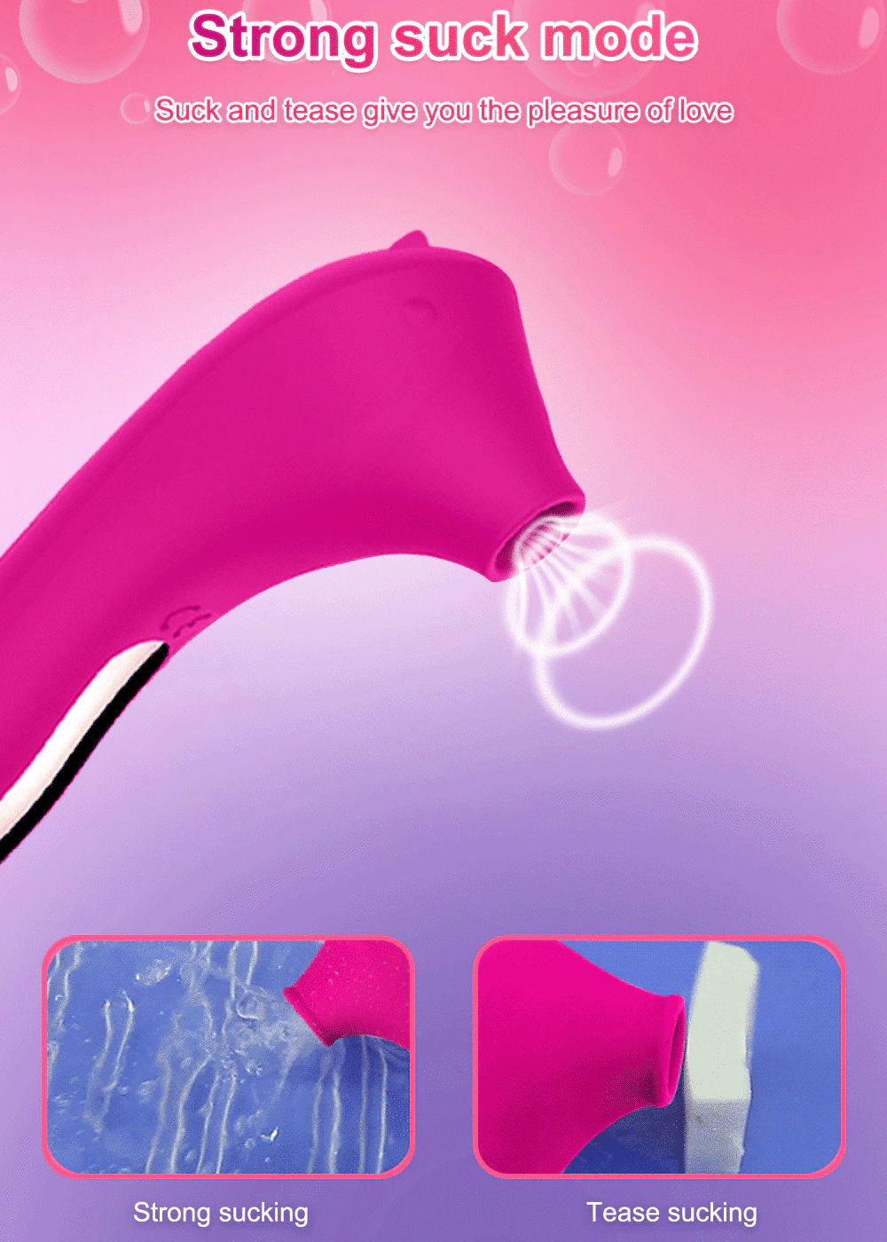 Clitoral Suction Vibrator with Vibrating Tail for G-Spot Stimulation / Erotic Toy for Women - EVE's SECRETS