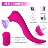 Clitoral Suction Vibrator with Vibrating Tail for G-Spot Stimulation / Erotic Toy for Women - EVE's SECRETS