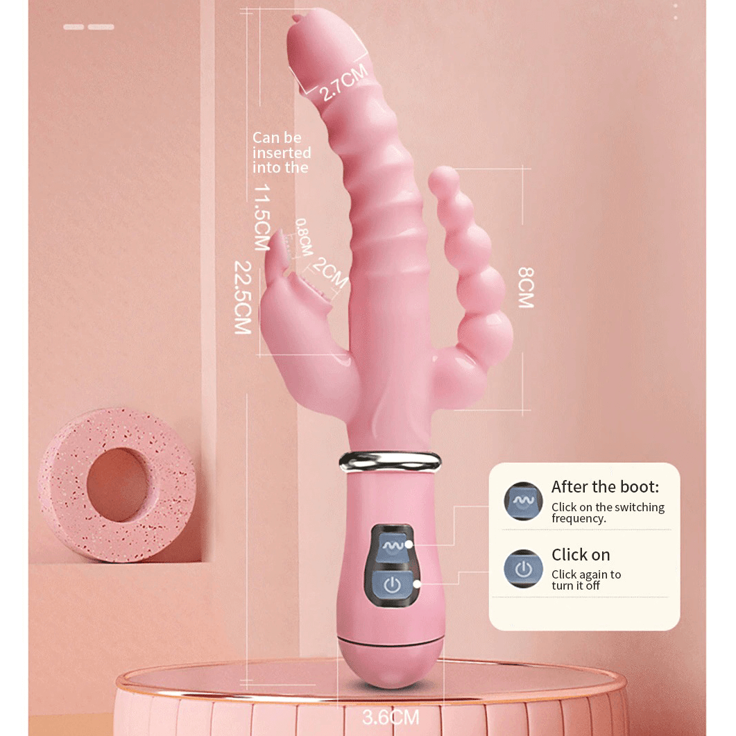 Clitoris Stimulator for Women / Double Penetration Sex Toy / Rabbit G-Spot Vibrator - EVE's SECRETS