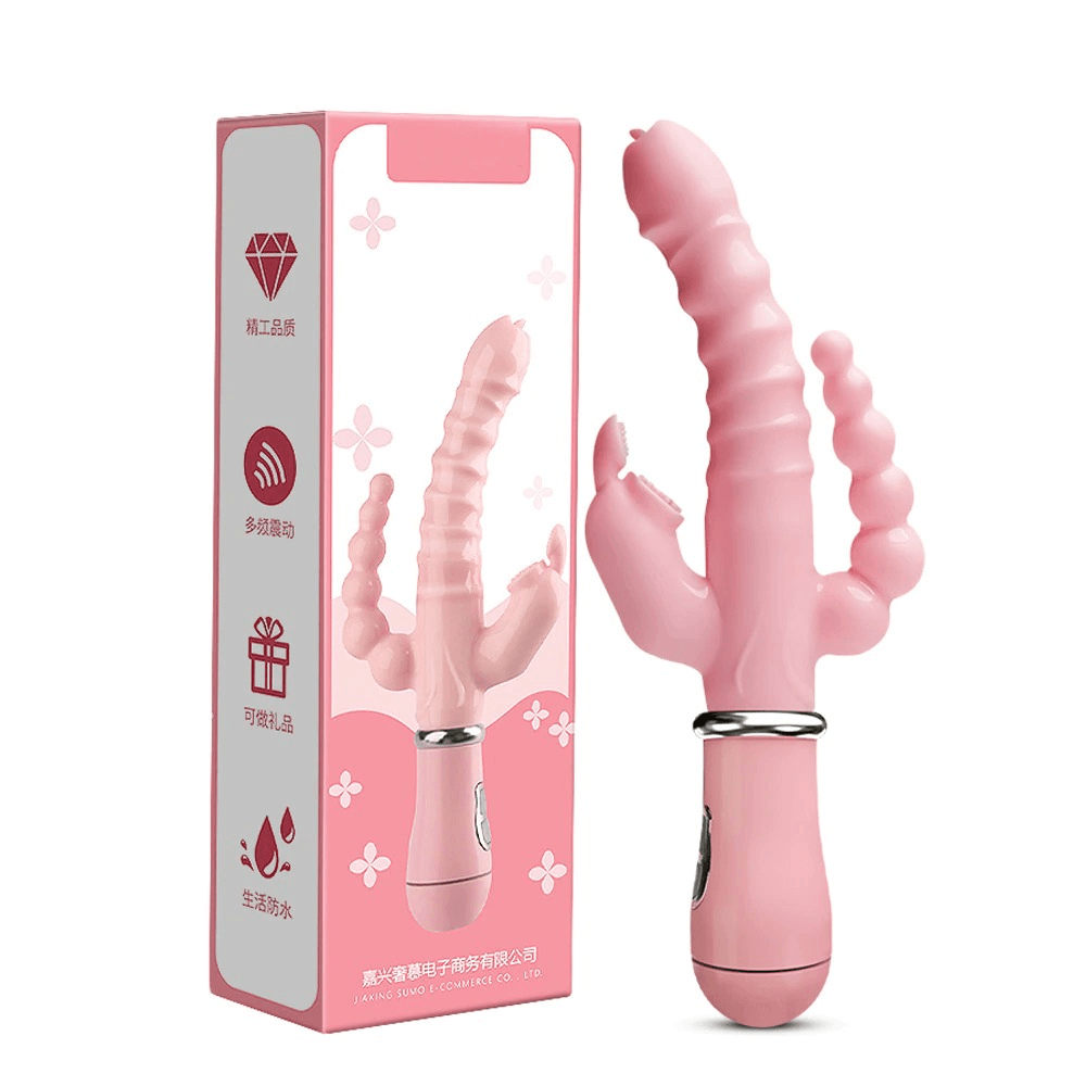 Clitoris Stimulator for Women / Double Penetration Sex Toy / Rabbit G-Spot Vibrator - EVE's SECRETS