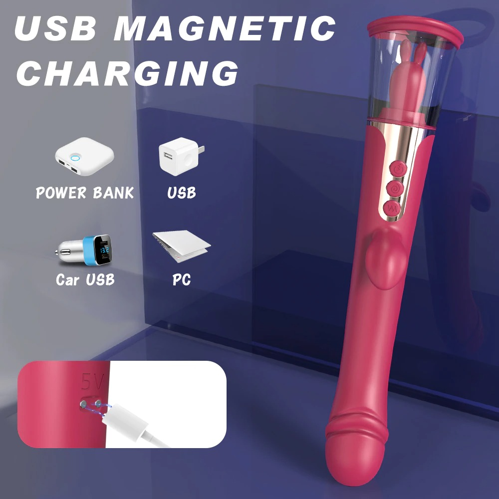 Clitoris Sucker Rabbit Vibrator / Tongue Licking G-Spot Massager / Female Sex Stimulation - EVE's SECRETS