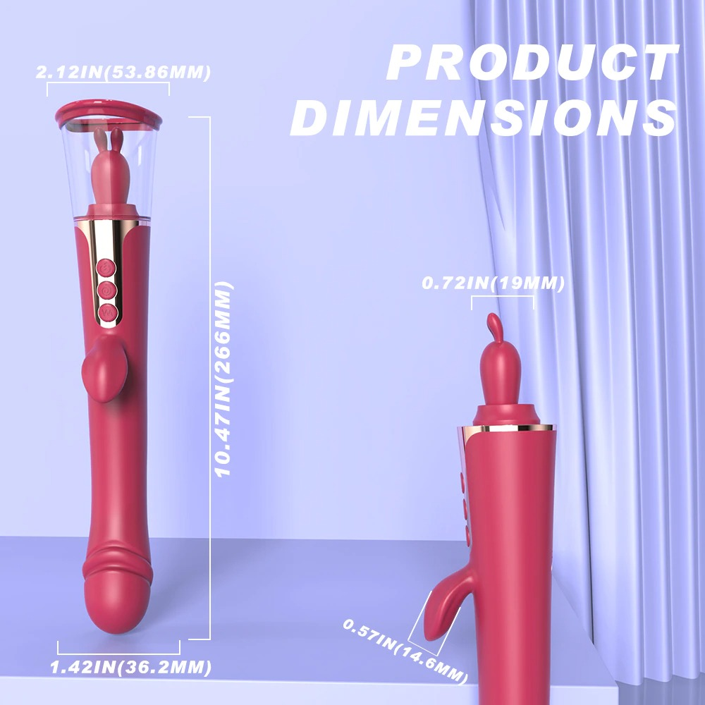 Clitoris Sucker Rabbit Vibrator / Tongue Licking G-Spot Massager / Female Sex Stimulation - EVE's SECRETS