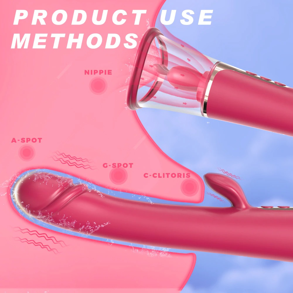 Clitoris Sucker Rabbit Vibrator / Tongue Licking G-Spot Massager / Female Sex Stimulation - EVE's SECRETS