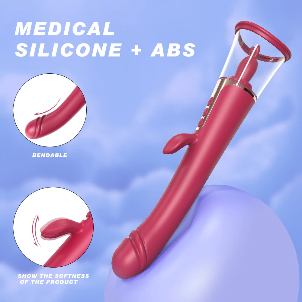 Clitoris Sucker Rabbit Vibrator / Tongue Licking G-Spot Massager / Female Sex Stimulation - EVE's SECRETS