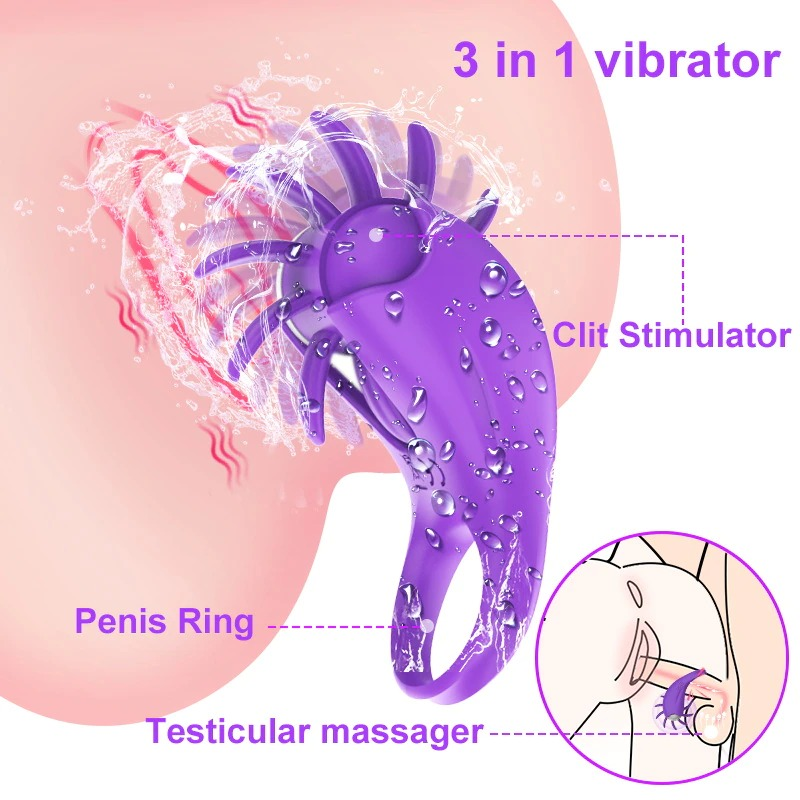 Cock Vibrator For Couple / Men's Penis Ring / Vibrating Stimulator for Clitoris and G Spot - EVE's SECRETS