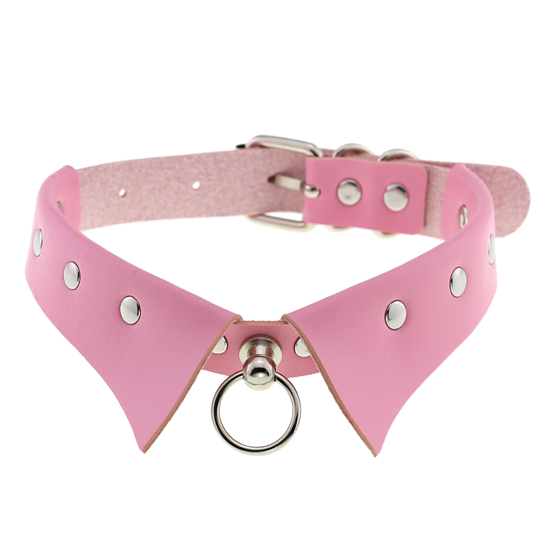 Colorful Punk PU Leather Choker Necklace / Female Halloween Neck Jewelry Accessories - EVE's SECRETS