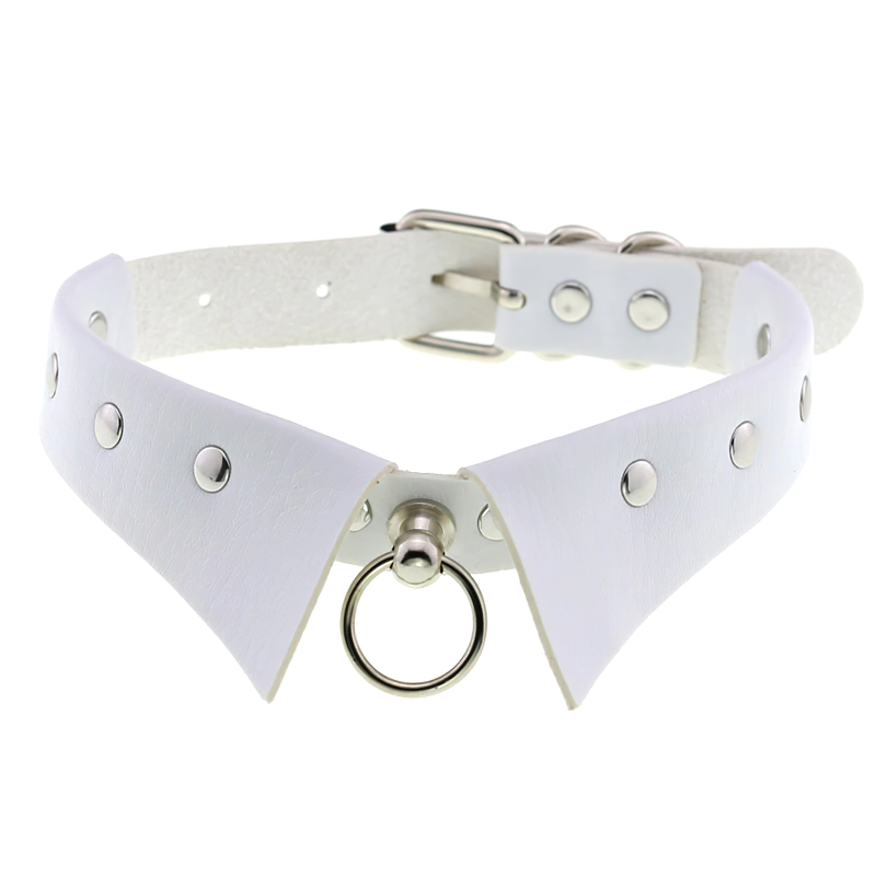 Colorful Punk PU Leather Choker Necklace / Female Halloween Neck Jewelry Accessories - EVE's SECRETS