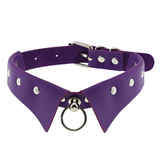Colorful Punk PU Leather Choker Necklace / Female Halloween Neck Jewelry Accessories - EVE's SECRETS
