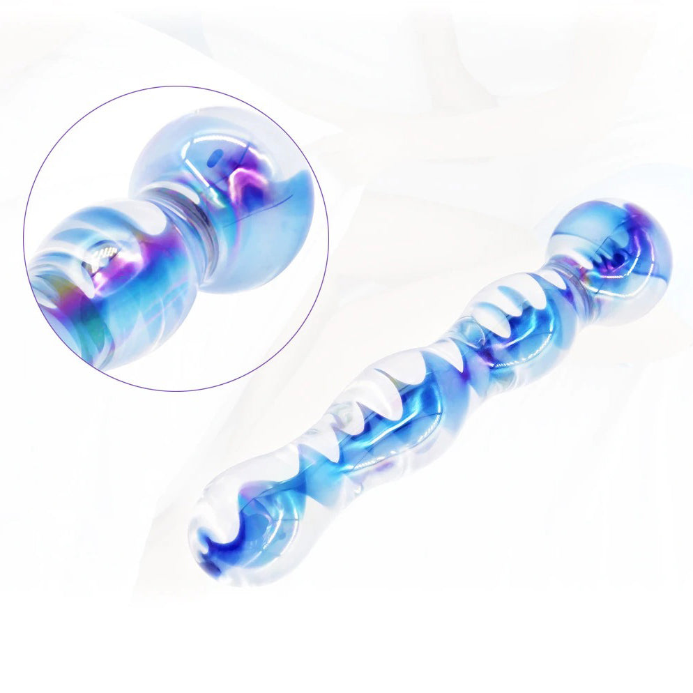 Combined Sex Toy Extender Glass Anal Plug Dildo with 10 Speeds Vibrator / Adults Erotic Toys - EVE's SECRETS