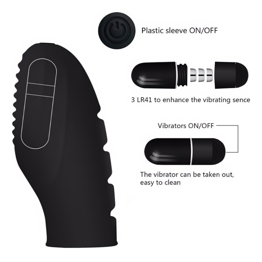 Compact Women's Finger Vibrator / Female G-Spot Massager / Black Sex Toys For Clitoral Masturbation - EVE's SECRETS