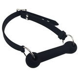 Cool Black BDSM Gags For Adult Games / Unisex Silicone Gags With Adjustable Strap - EVE's SECRETS