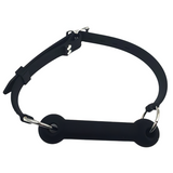 Cool Black BDSM Gags For Adult Games / Unisex Silicone Gags With Adjustable Strap - EVE's SECRETS