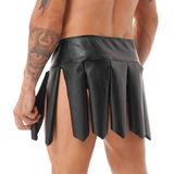 Cool Men's Gladiator Skirt With Buckles / Black Male Erotic Skirt For Sex And Rolle-Games - EVE's SECRETS