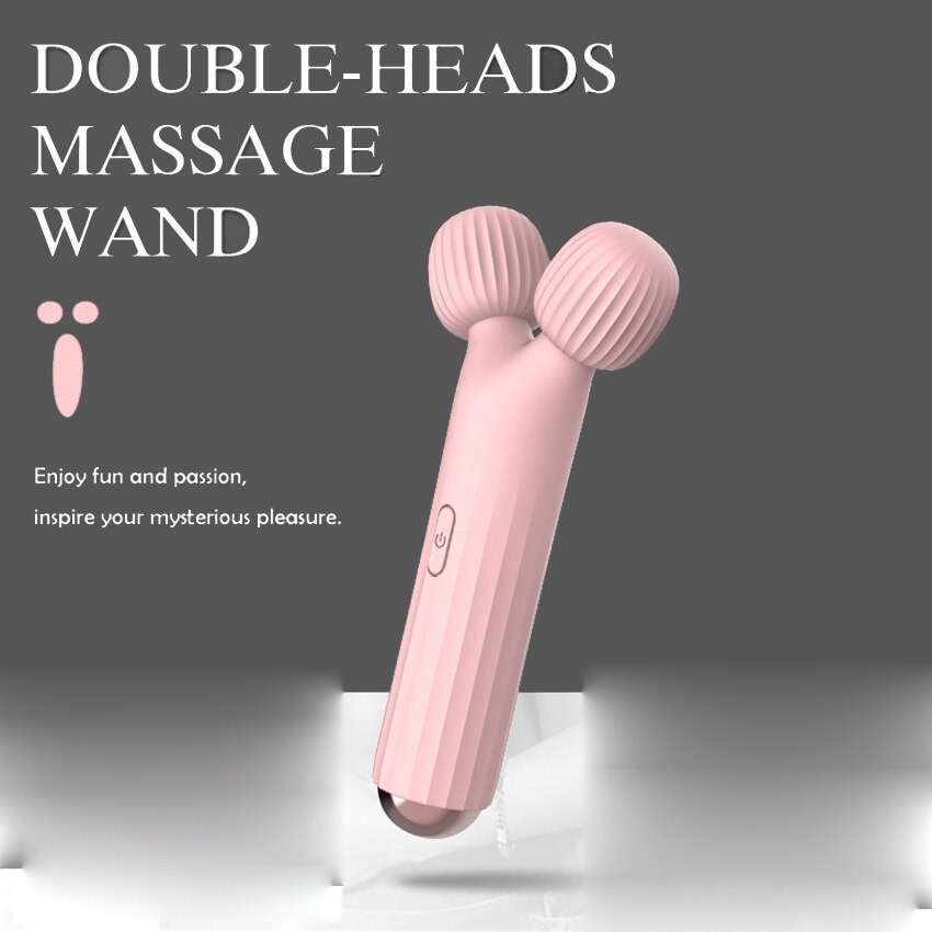 Cool Women's Wand Vibrator With Double Head / Female Clitoral Stimulator / Pink Erotic Massager - EVE's SECRETS