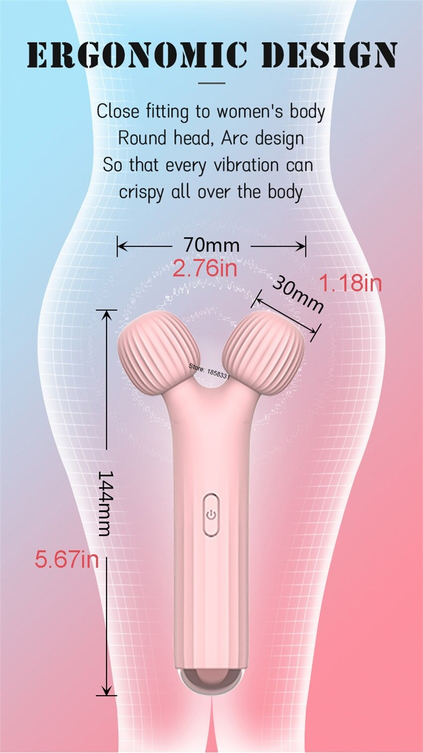 Cool Women's Wand Vibrator With Double Head / Female Clitoral Stimulator / Pink Erotic Massager - EVE's SECRETS