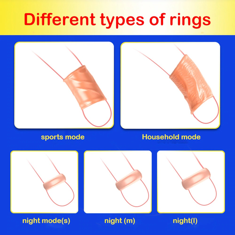 Correction Penis Sleeves and Rings 5Pcs Set / Sex Toys For Men - EVE's SECRETS