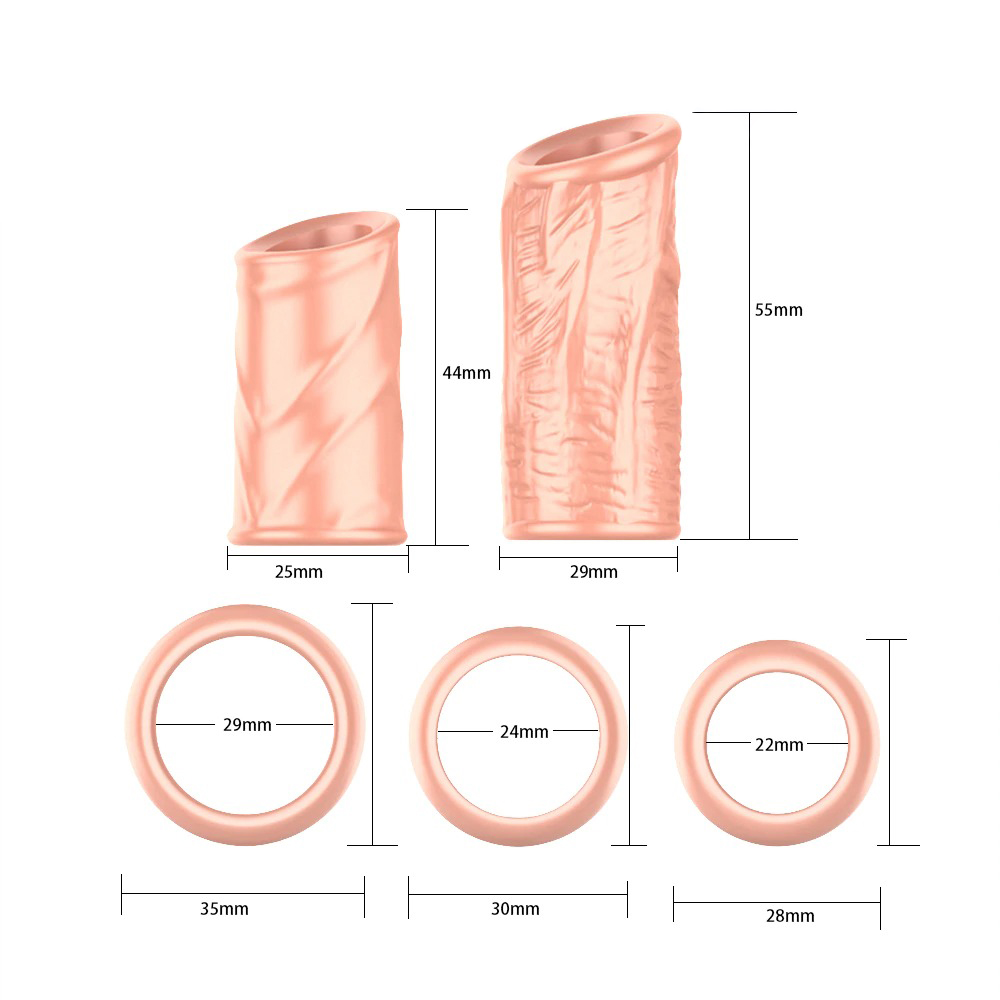 Correction Penis Sleeves and Rings 5Pcs Set / Sex Toys For Men - EVE's SECRETS