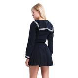 Cosplay Sailor Uniform Costume / Long Sleeve Shirt With Pleated Skirt And Neckerchief - EVE's SECRETS
