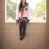 Cosplay Sailor Uniform Costume / Long Sleeve Shirt With Pleated Skirt And Neckerchief - EVE's SECRETS