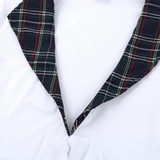 Cosplay School Girl Costume / Crop Top With Plaid Mini Skirt / Role-Play Sexy Set For Women - EVE's SECRETS