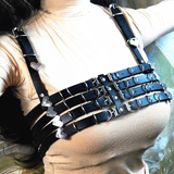 Creative Sexy PU Leather Bra Belts Harness / Alternative Black Intimate Harnes for Ladies - EVE's SECRETS