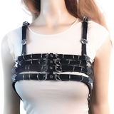 Creative Sexy PU Leather Bra Belts Harness / Alternative Black Intimate Harnes for Ladies - EVE's SECRETS