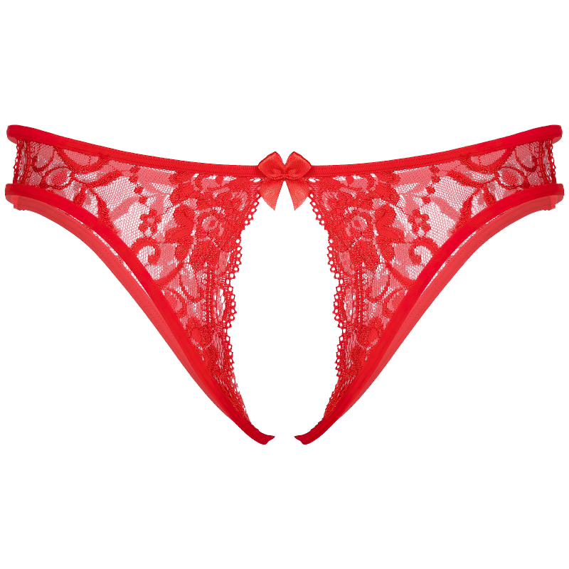 Crotchless T-back Gay Panties With Floral Prind and Lace / Hollow Out Homme Thong Male Underpants - EVE's SECRETS