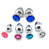Crystal Anal Butt Plug for Adult / Unisex Stainless Steel Prostate Massage Sex Toy
