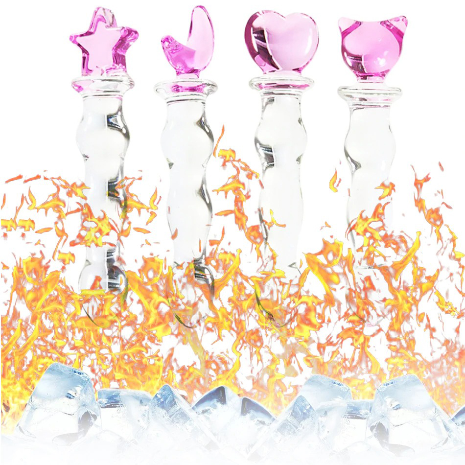 Crystal Glass Dildo for Women / Anal Butt Plug Vibrator Beads / Adult Sex Penis - EVE's SECRETS
