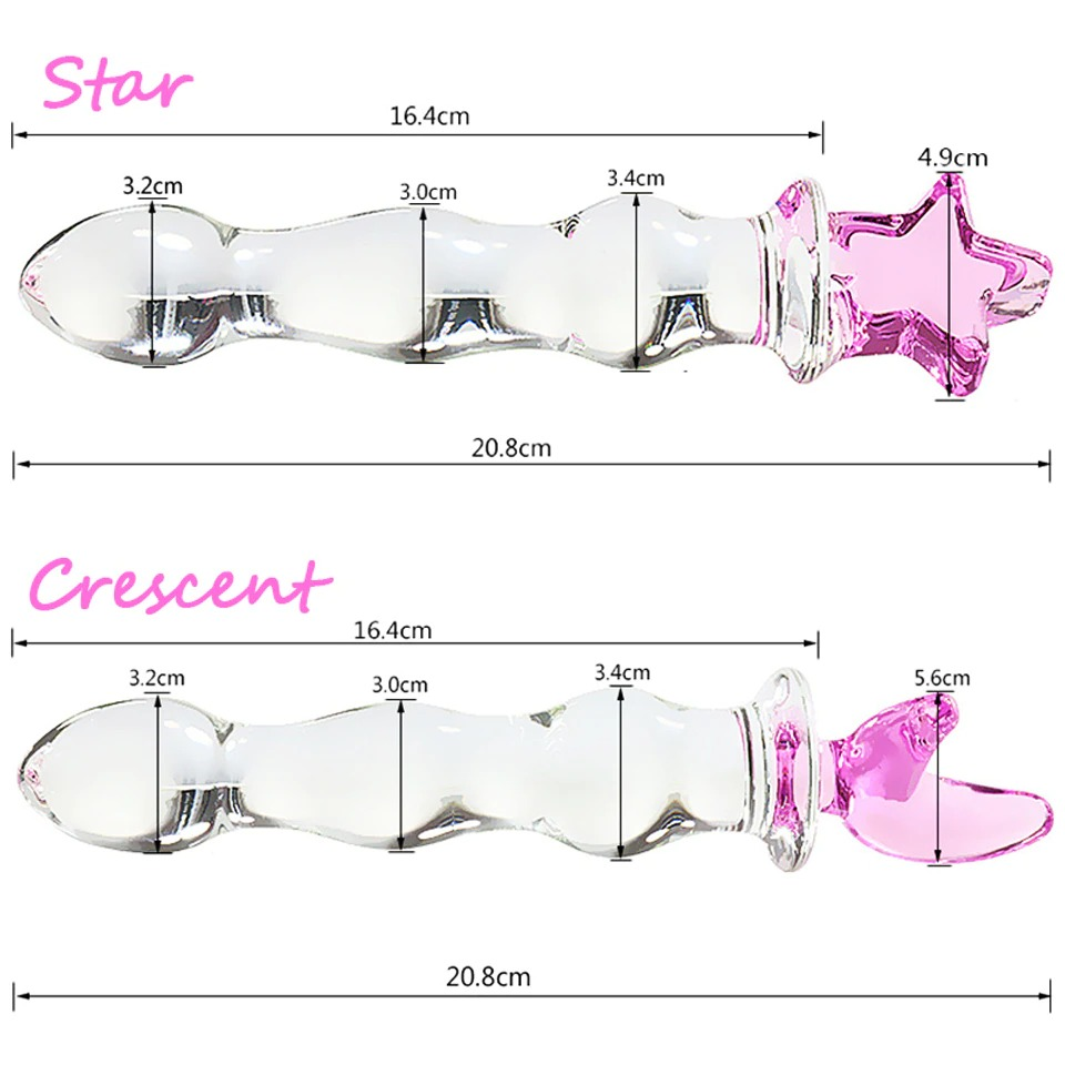 Crystal Glass Dildo for Women / Anal Butt Plug Vibrator Beads / Adult Sex Penis - EVE's SECRETS