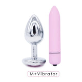 Crystal Jewelry Heart Stainless Steel Butt Plug Dildo / Bullet Vibrator Anal Plug Sex Toys - EVE's SECRETS
